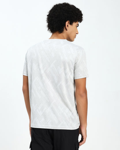 Men’s Light Grey Textured Active T-Shirt